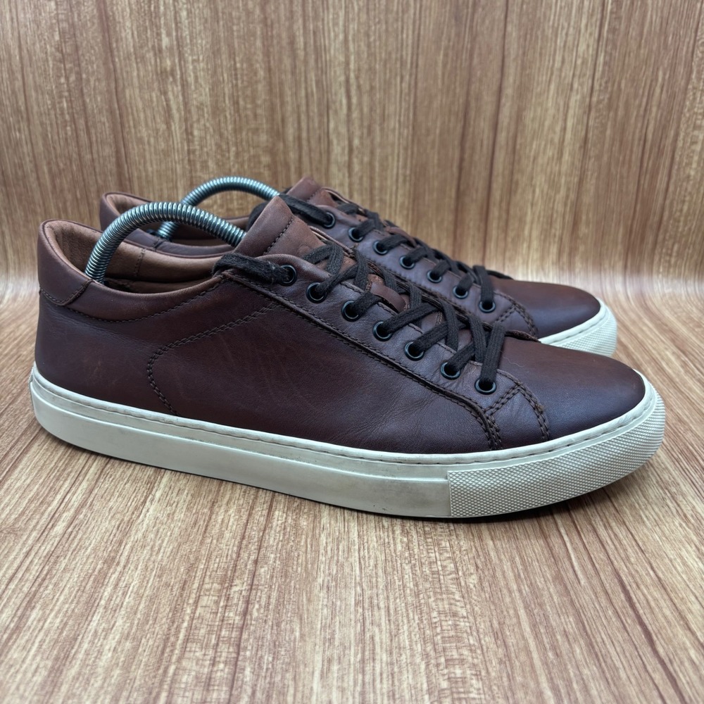 Charles Tyrwhitt Leather Sneakers Mens Brown Size‎ 11 Low Top Lace Up